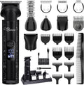 Hatteker 8-in-1 Mens Grooming Kit - Zero-Gap T-Blade Trimmer, IPX7 Waterproof Cordless Set with Hair Clipper/Beard Trimmer/Nose Trimmer, USB Rechargeable (1.5H Charge 180M Use) for Home & Travel