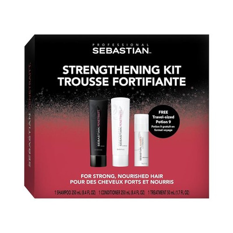 Sebastian Professional Shampoo & Conditioner Set - 8.4 fl oz with Trial Size Potion 9 Leave-In Treatment - 1.7 fl oz