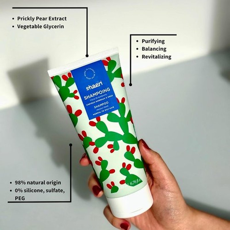 SHAERI Purifying Shampoo - Clarifying Formula for Normal to Oily Hair - Hydrates & Purifies - 6.76 oz