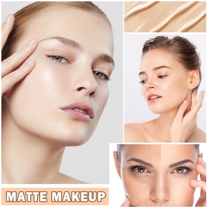 Flawless AirBrush Foundation High Coverage Foundation Smooth Creamy Matte Spray Foundation Makeup Kit For Mature Skin With Natural Nude Finish #Natural/Warm Porcelain