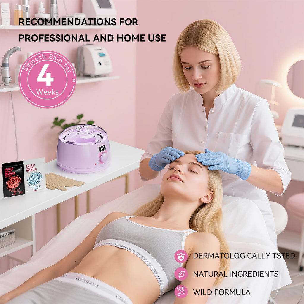 Rosepil Digital Wax Warmer - Waxing Kit for Women&Men 6 Packs Wax Beads