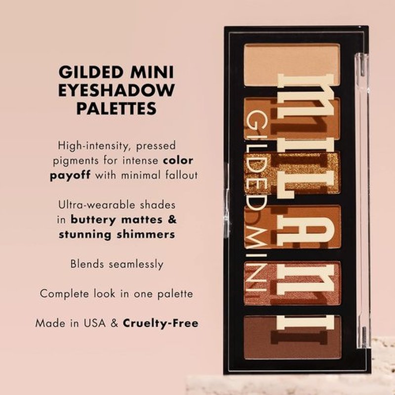 Milani Gilded Mini Eyeshadow Palette - 6 Versatile Matte & Shimmer Shades | Whiskey Business
