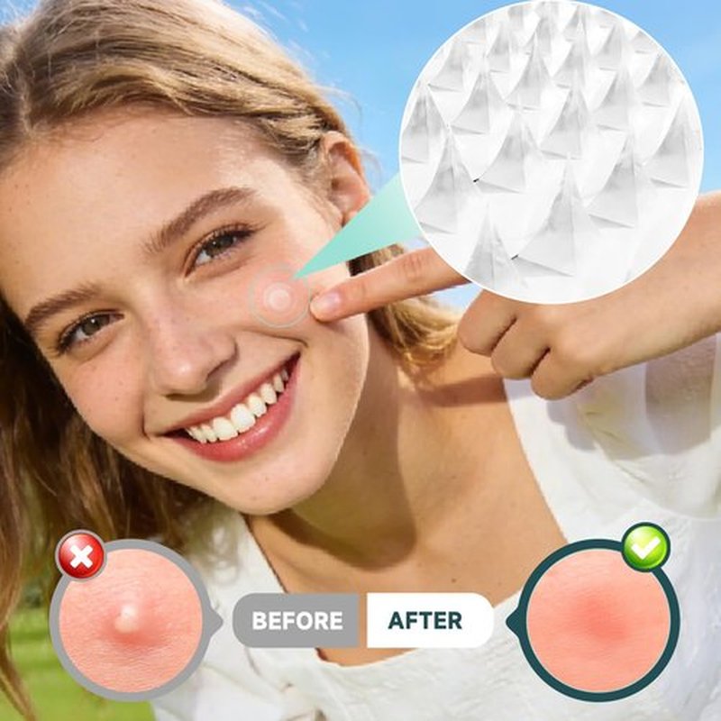 sundpik Microdart Pimple Patches for Face 9 Count,Hydrocolloid Acne Patches,for Early Stage Zits,Spot Patch with 395 Microdart