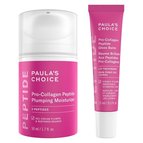 Paula's Choice Pro-Collagen Peptide Moisturizer - Lightweight Daily Gel-Cream for Deep Hydration | Gloss Lip Balm with Sheer Tint