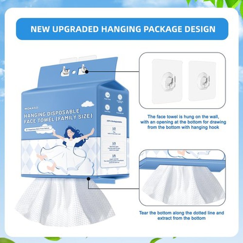 130 Count Disposable Face Towel, Clean Facial Wash Cloth Ultra Soft & Thick Cloth for Sensitive and All Skin Types for Skin Care Make-up Wipes Face Wipes and Facial Cleansing (1 pack)