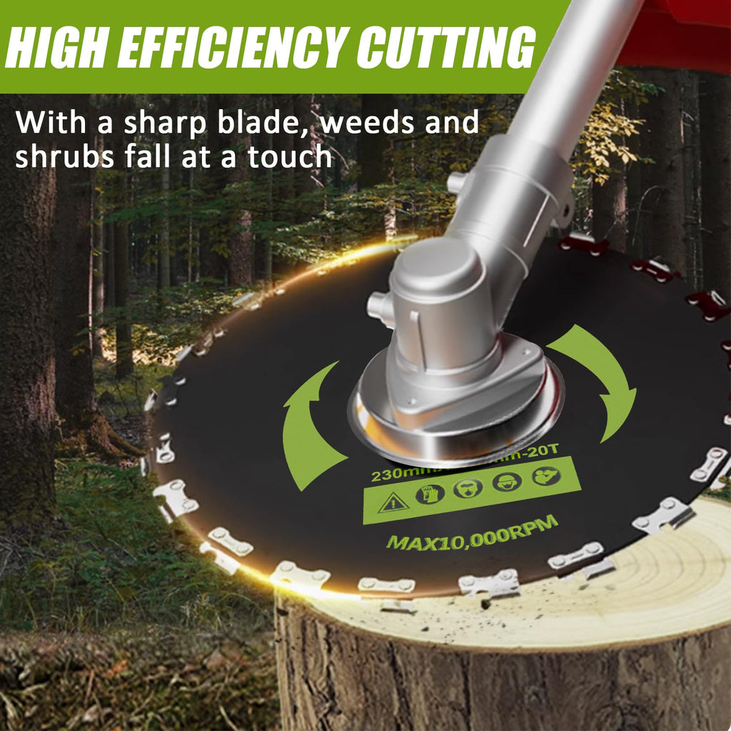 Brush Cutter Blade, 9" x 20T Brush Cutter Blades for Trimmers, Chainsaw Tooth Saw Blade,Chainsaw Brush Cutter Blade for String Trimmer,Weed Eater(2 Pack)