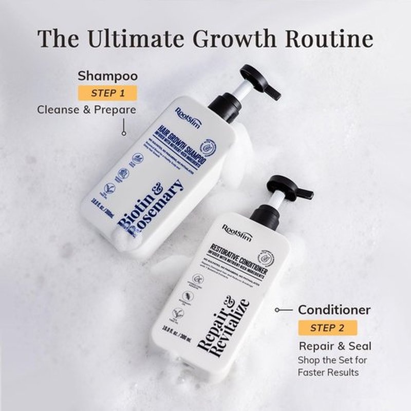 Biotin & Rosemary Shampoo for Hair Growth: Hair Loss Shampoo for Thinning Hair Infused with Nutrient Rich Ingredients for Hair thickening Sulfate Free 10 fl oz