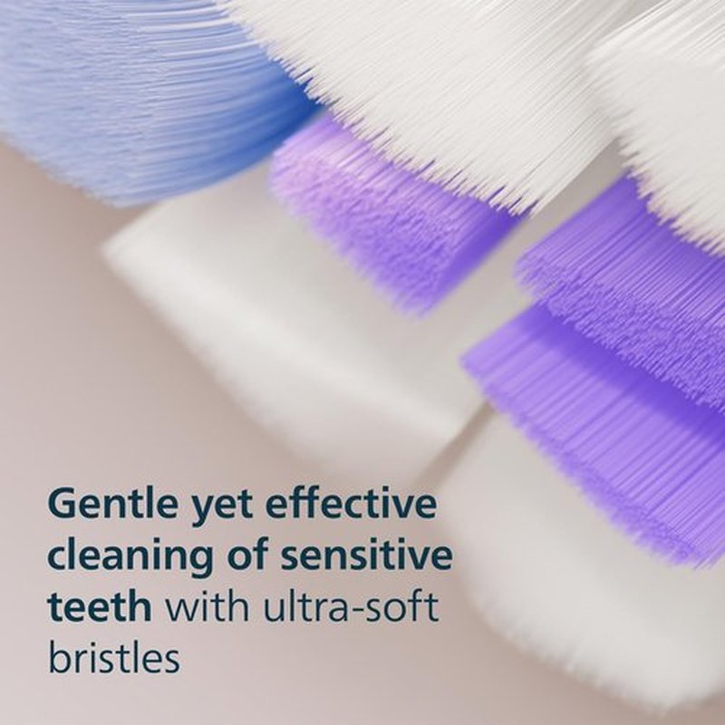 Philips Sonicare S2 Sensitive Electric Toothbrush Heads - Genuine Replacement, White, 2 Pack, HX6052/77