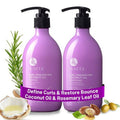 Luseta Curly Hair Shampoo & Conditioner Set with Coconut Oil, Unlimited Bounce and Definition for wavy and Coily hair, Reduce Frizz and Repair Dry Hair, for All Curl Types Sulfate Free 16.9Fl oz × 2