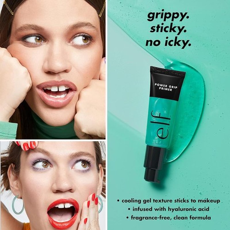 e.l.f. Power Grip Primer Mini - Gel-Based Hydrating Face Primer for Smooth Skin & Makeup Grip