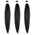 Roeula Pre Stretched Braiding Hair 12 Inch 3 Packs Short Black Braiding Hair Pre Stretched Professional Prestretched Braiding Hair Extensions Synthetic Crochet Twist Braids (1B, 12 Inch (pack of 3))