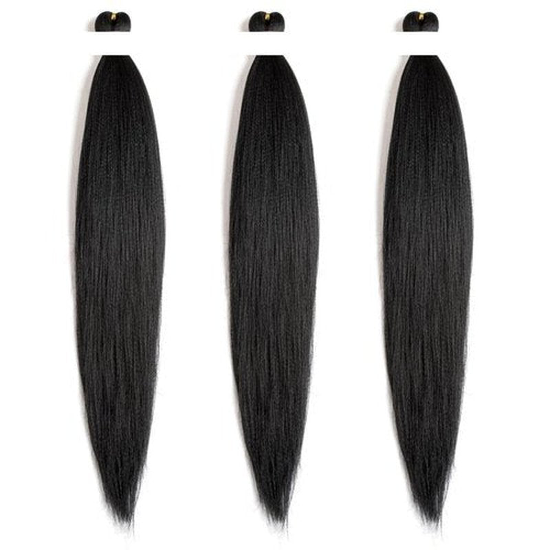 Roeula Pre Stretched Braiding Hair 12 Inch 3 Packs Short Black Braiding Hair Pre Stretched Professional Prestretched Braiding Hair Extensions Synthetic Crochet Twist Braids (1B, 12 Inch (pack of 3))
