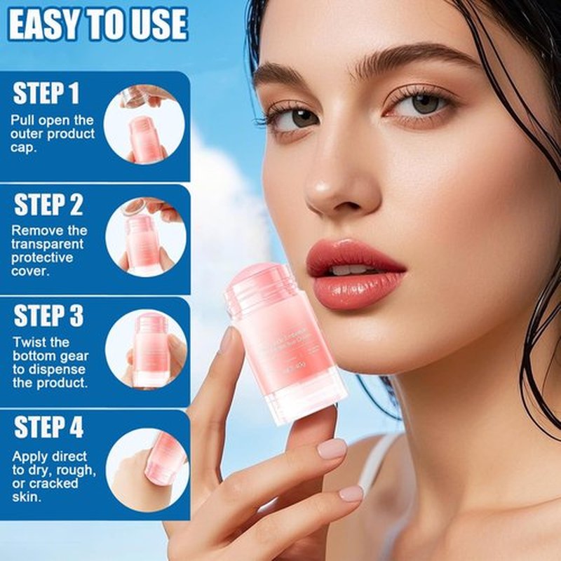 fintaps Crack Feet Prevention Stick,2pcs Anti Crack Foot Cream For Dry Heels,Moisturizing Foot Balm Stick for Women Men Dry Heels(Pink+Blue)