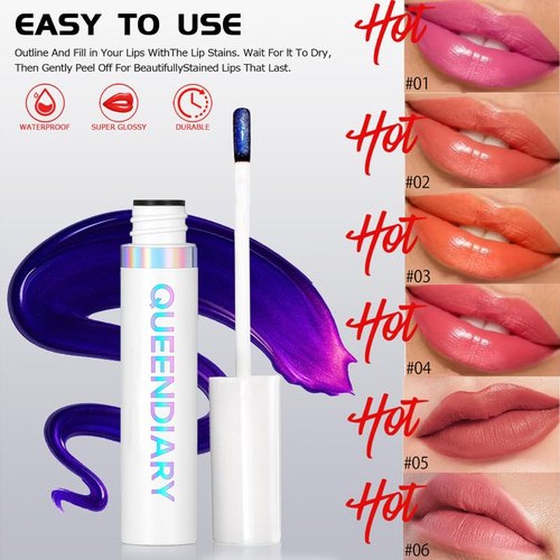 MEFELE Cln Lip Stain Peel off, Peel Off Lip Stain - Long Lasting Matte Lip Tattoo Transfer Proof Lipstain Infused with Hyaluronic Acid & Vitamin E for All Skin Types Vegan & Cruelty-Free