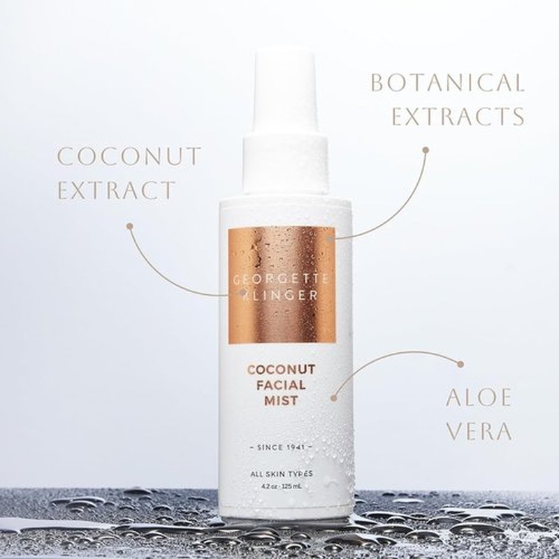 Georgette Klinger Coconut Facial Mist - Hydrating Makeup Setting Spray with Antioxidants | 4.2 oz