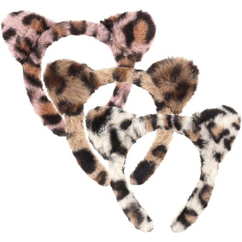 Jaciya Cat Ears Headbands for Women Leopard Headband Cheetah Ears Head Bands Party Costume Hair Accessories