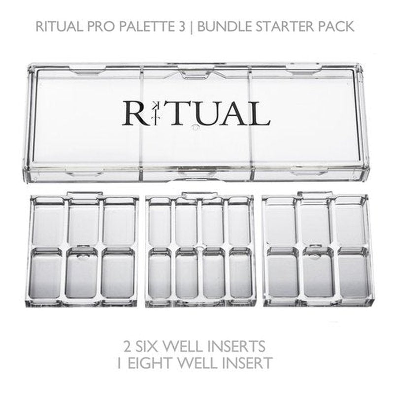 Empty Makeup Palette | 20 Wells | Modular Interchangeable Depotting System | Ritual Pro Palette 3 | Sample Bundle, Lipstick, Creams, Alcohol based makeup and paint, watercolor, Gouache, Acrylic paint