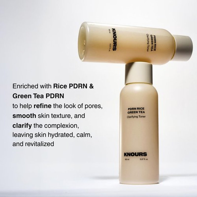 KNOURS. PDRN Rice & Green Tea Clarifying Toner with Rice PDRN, Green Tea PDRN & Niacinamide for Smooth, Hydrated, Refreshed Skin 150ml