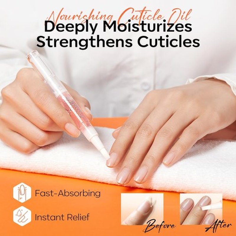 Modelones Cuticle Remover Kit - Complete Cuticle Care Set with Trimmer, Oil & Nipper for DIY Manicure
