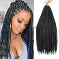 YUSSAY Crochet Box Braids 14 Inch 6 Packs 144 Strands Goddess Box Braids Crochet Hair Pre looped Crochet Hair for Black Women (14 Inch 1B)