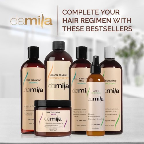 Damila Repair & Shine Serum - Split End Repair & Frizz Control for Shiny Hair | 4.1 Fl Oz