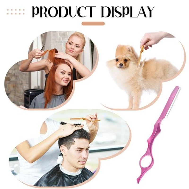 Mudder 11 Pcs Hair Razors for Cutting Hair Thinning Styling Feather Razors Kit with Replacement Stainless Steel Cutting Tool for Salon Home Use(Pink)