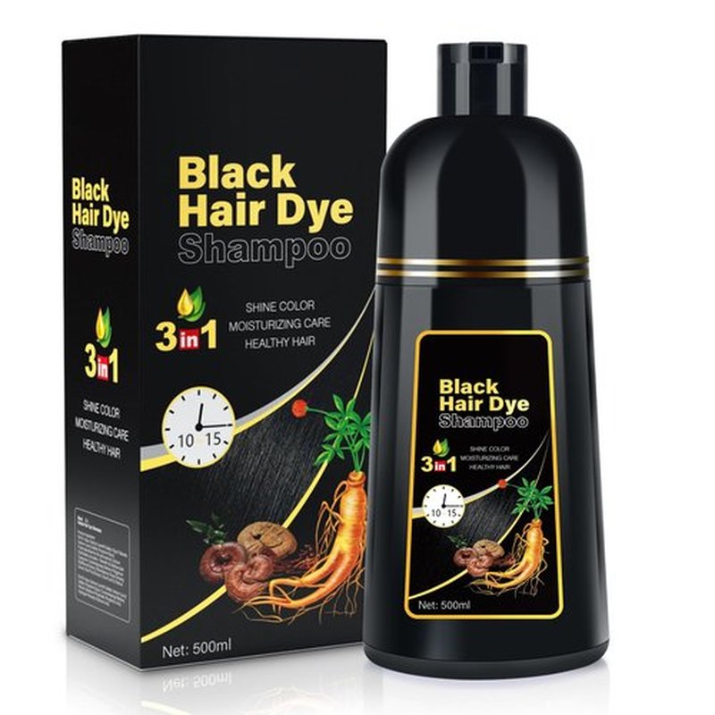 cosmpro Black Hair Dye Shampoo 3 in 1 Champu Para Canas for Gray Hair Coverage, Natural Herbal Black Hair Color Shampoo for Women, shampoo para pintar el cabello