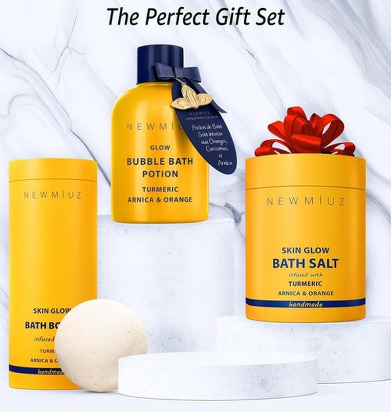 Nutritious Bubble Bath - Long-Lasting Foam with Turmeric & Orange | Skin Healing & Relaxation Spa Gift for Women