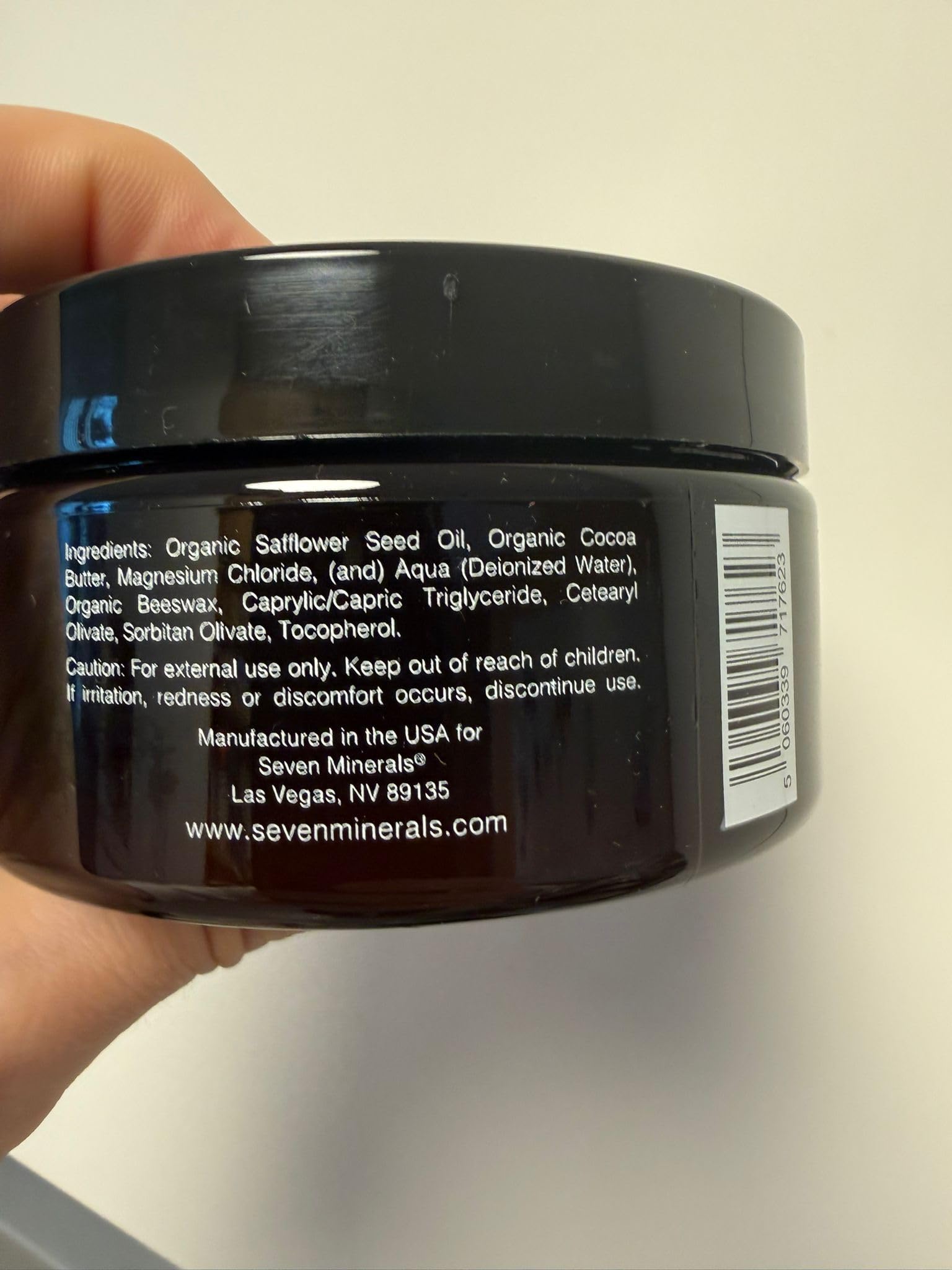 Seven Minerals, Natural Magnesium Cream With Moisturizing Organic Cocoa Butter & Vitamin E - No Harmful Ingredients USA Made Safe for Kids (8 fl oz)
