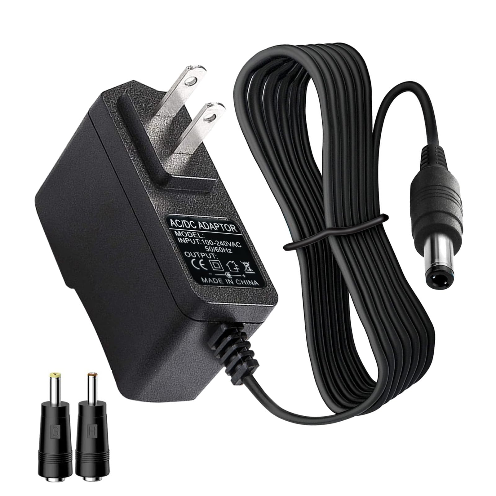 12.6V AC/DC Massage Gun Charger Adapter Compatible with Cholas KZD02, Tyiaus, JamGym, Helices, Headnote, Fantasy, Olski, Fylina, Valano J01, Sylphim,Neprock,Aquapro Power Supply Cord Cable(6.6Ft)
