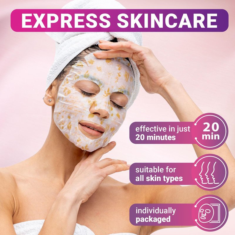 VIABEAUTY 12 Pack of Snail Mucin Mask Collagen Face Mask with Ceramides & Hyaluronic Acid Facial Sheet Mask - Rejuvenating, Deep Hydrating & Moisturizing Face Masks Skincare for All Skin Types