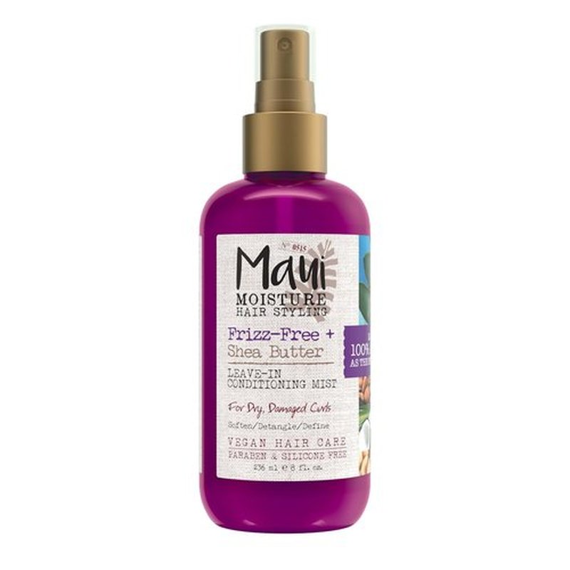 Maui Moisture Leave-In Conditioning Mist - Frizz-Free Shea Butter Spray for Curly Hair, 8 fl. oz