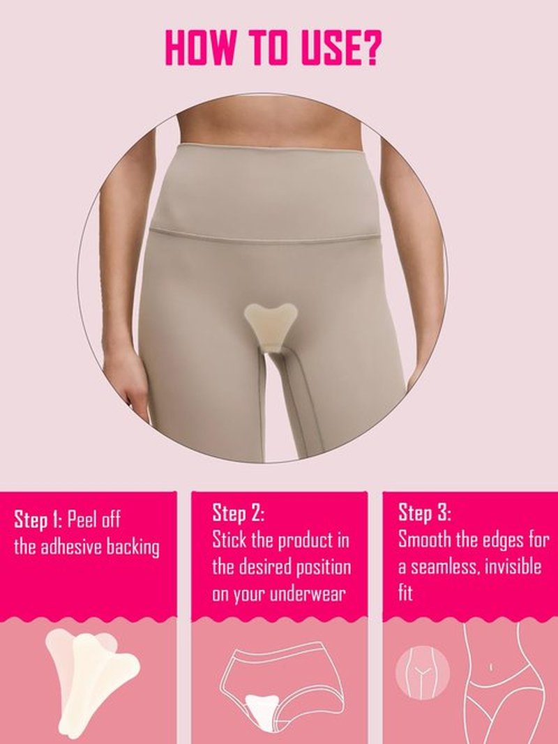 Puerfe Camel Toe Concealer，Seamless Camel Toe Hider, Reusable Anti Camel Toe Sprong Insert, No Camel Toe Underwear Guard-3 pack