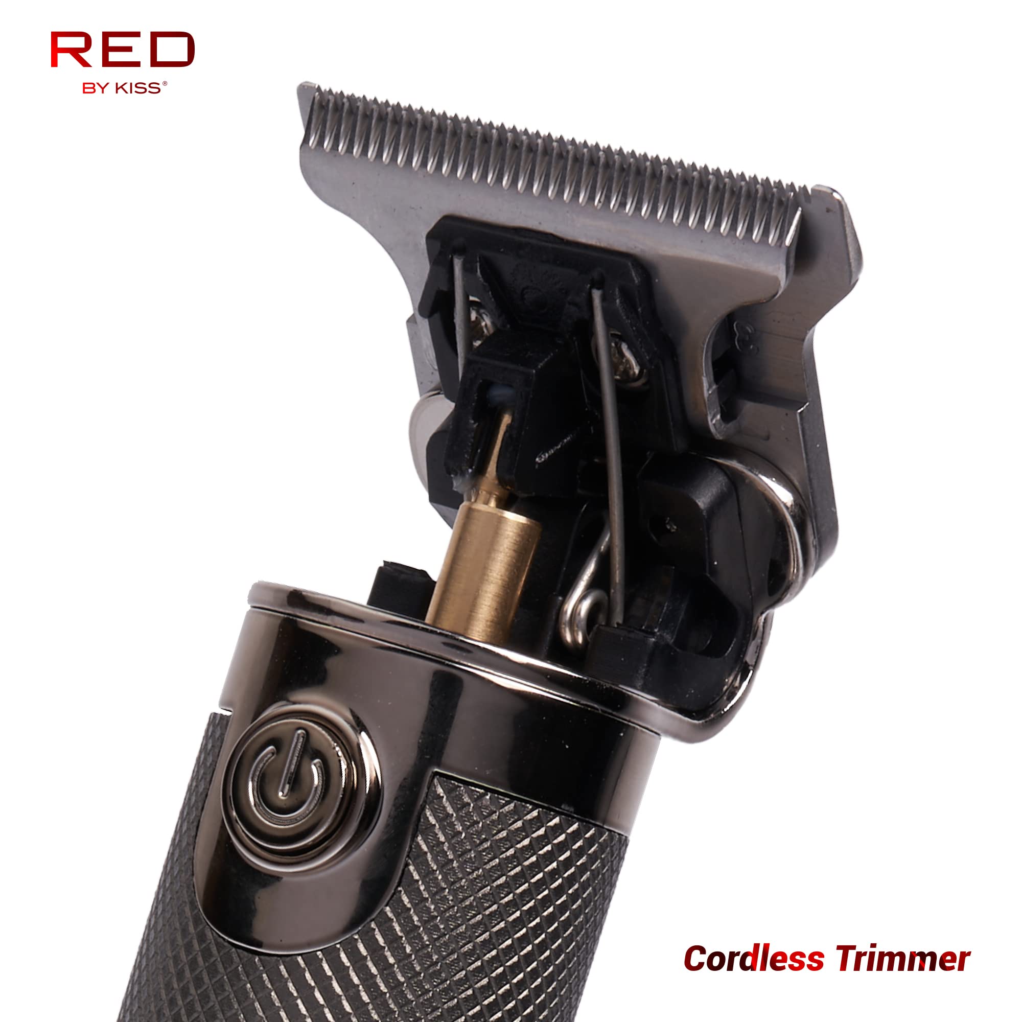Red by Kiss Hair Trimmer for Men Precision Blade Cordless Trimmer Mens Grooming Kit (Cool Gray)