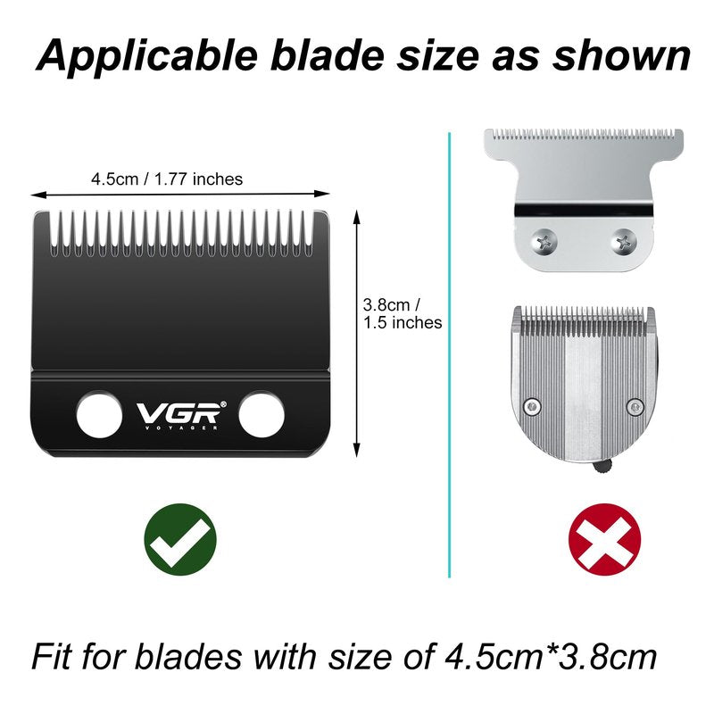 VGR 891 Professional Hair Clipper Attachment Comb Set，8 Pcs Hair Cutting Guide Combs with Limit Comb Rack for Most Hair Clippers，with Metal Clip，from 1/16 Inch to 3/4 Inch(1.5-19mm)