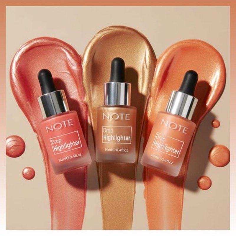 Note Cosmetique Liquid Highlighter - Buildable Coverage, Lightweight Creamy Formula - 03 Candle Light - 0.47 oz