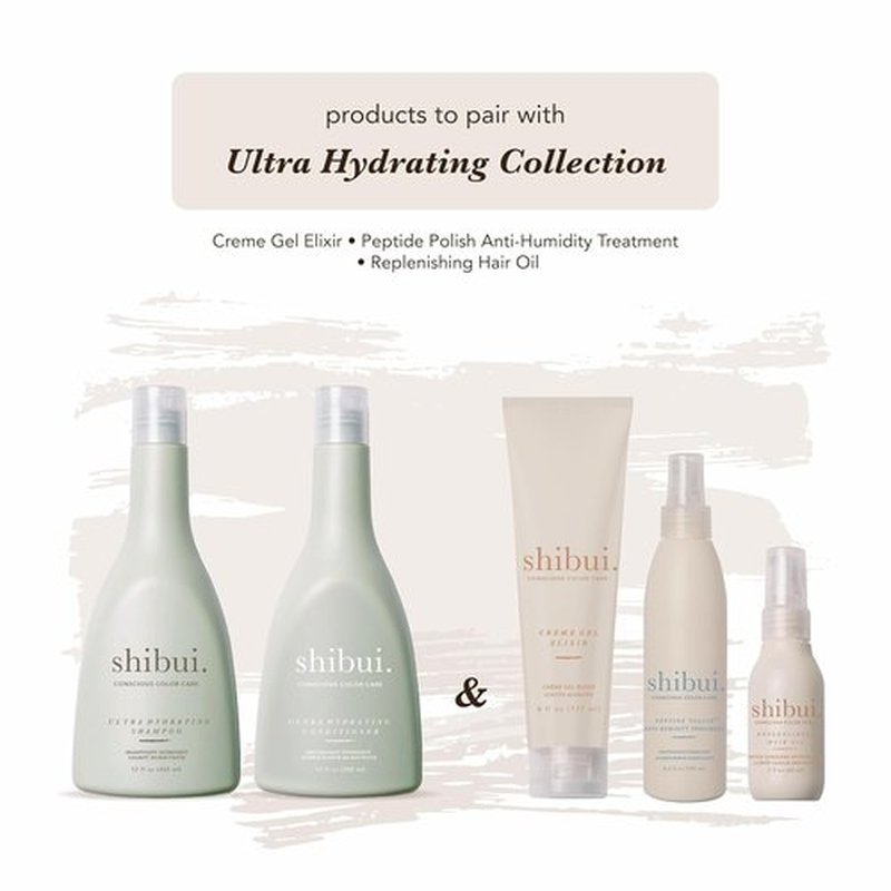 SHIBUI Ultra Hydrating Shampoo - Silicone-Free Formula with Camellia & Lemongrass Oils | Medium to Coarse Hair