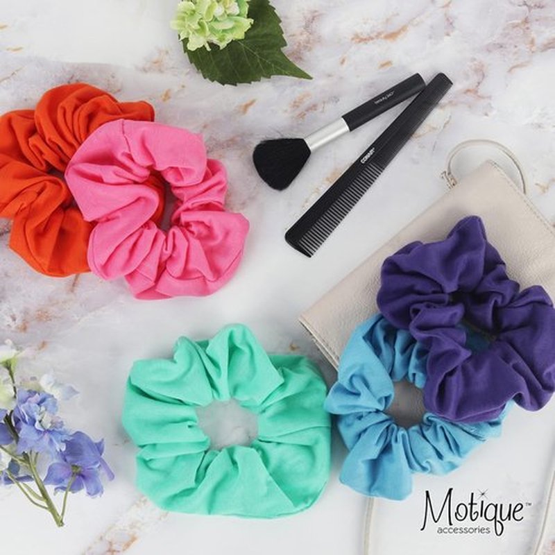 Jumbo Cotton Scrunchie Hair Tie (Light Grey)