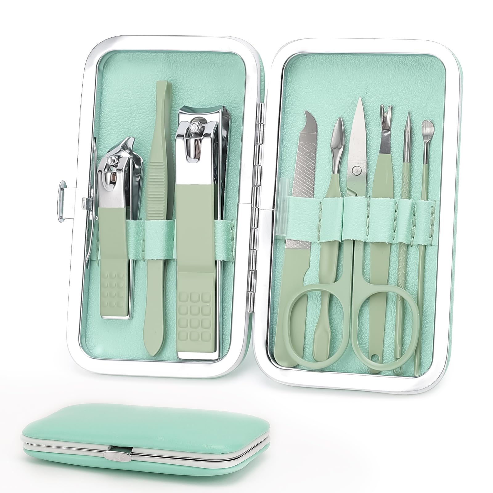 Manicure Set Personal Care Nail Clipper Kit-9 Pieces Pedicure Set Grooming Kit, Gift for Relatives Friends, Families Parent Wife Girlfriend