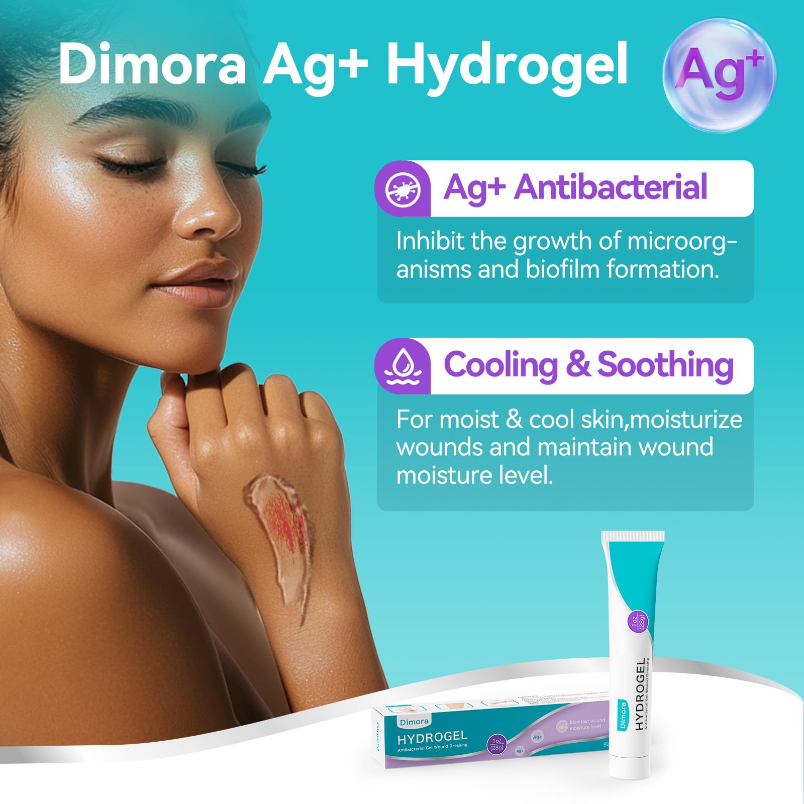 Dimora Silver Hydrogel Gel Wound Dressing-3 Packs 3oz (28gx3), Silver Hydrogel First Aid Ointment for Soothing & Wound Healing, Silver Hydrogel Care for Minor Abrasions, Cuts, Lacerations and Scalds.