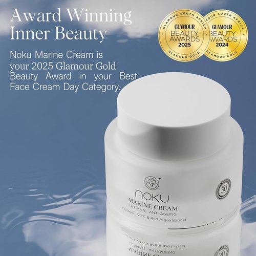 Noku Marine Cream - EWG Verified Ultra-Hydrating Anti-Aging Moisturizer with Red Algae & Vegan Collagen | 50 ml | Vegan, Cruelty-Free, Award-Winning