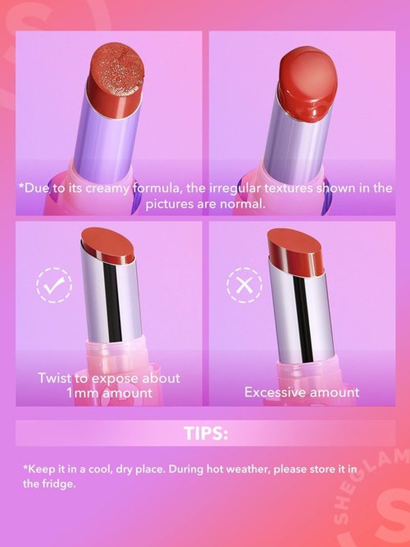 SHEGLAM Mirror Kiss High-Shine Lipstick Silky Jelly Texture Hydrated&Smooth Lip Gloss-Own Your Shine