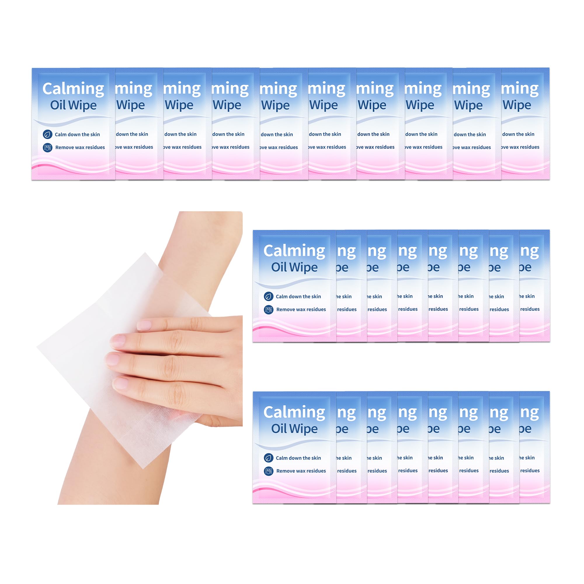 LaWink Post Wax Wipes 26PCS, After Waxing Calming Oil Wipes, Remover for the Skin Wax, After Wax Care, Wax Residue Remover for Skin For Home and Salon for Facial Body Skin Care