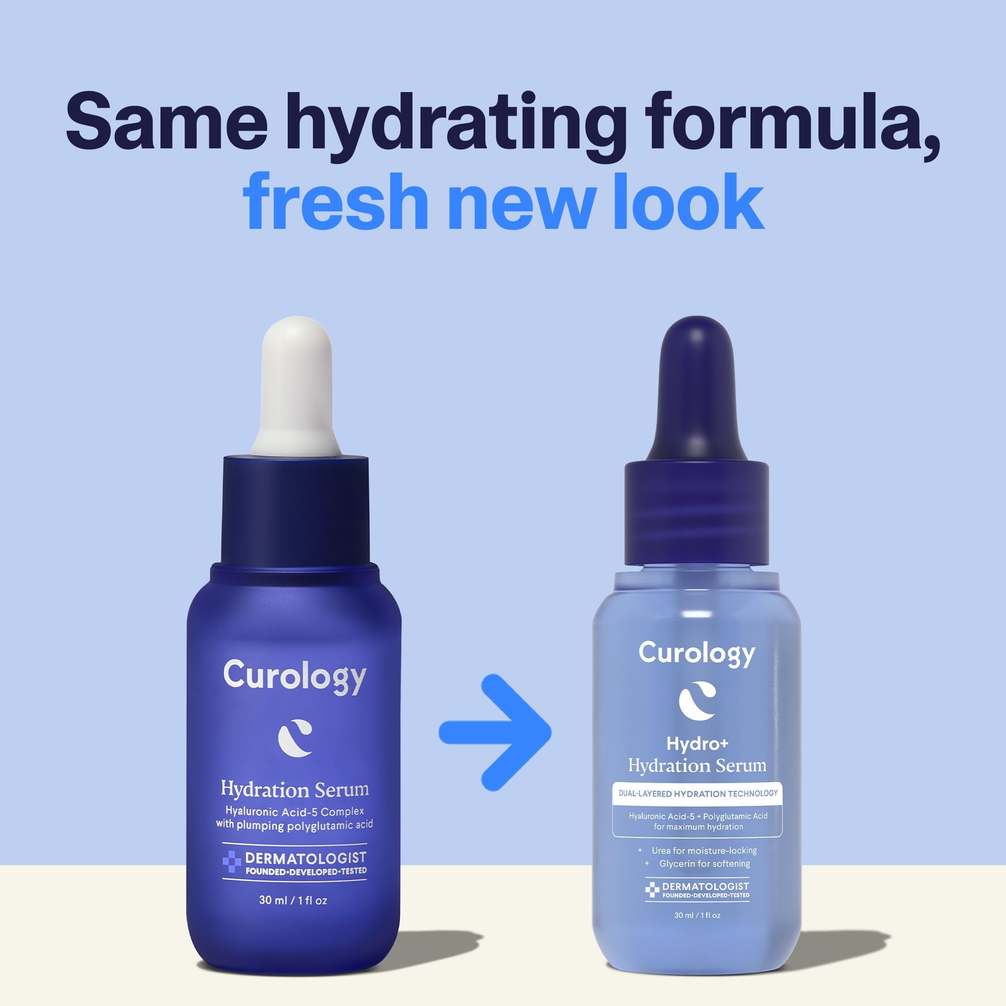 Curology Hydration Serum, Hyaluronic Acid-5 Complex Face Serum, Visibly Plumping, Smoothing, Hydrating Skin Care, 1 fl oz