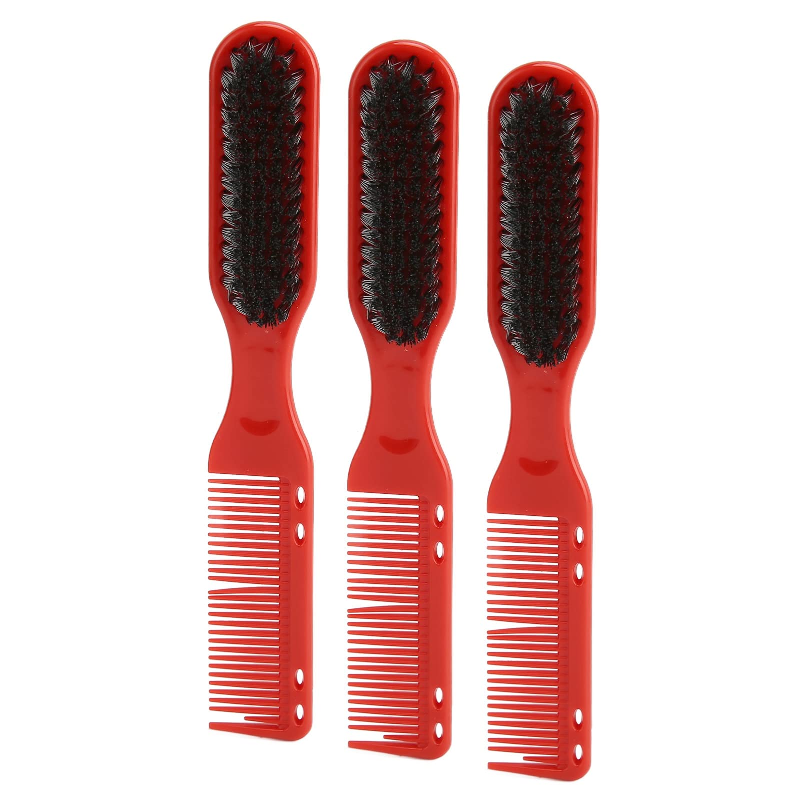 3-Piece Double-Ended Men's Hair & Beard Styling Brush Set – Multifunctional Haircut & Grooming Brushes