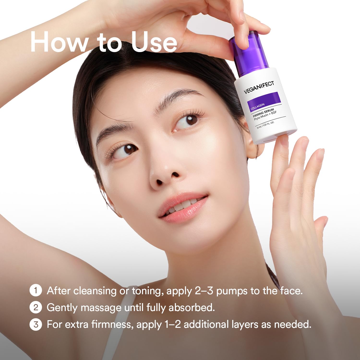 VEGANIFECT NMN Collagen Serum | Elasticity & Firm-Looking Booster with Peptides & Centella Asiatica & Hyaluronic Acid | Skin Resilience & Fine Line Care | Korean Skincare, 1.01 fl.oz