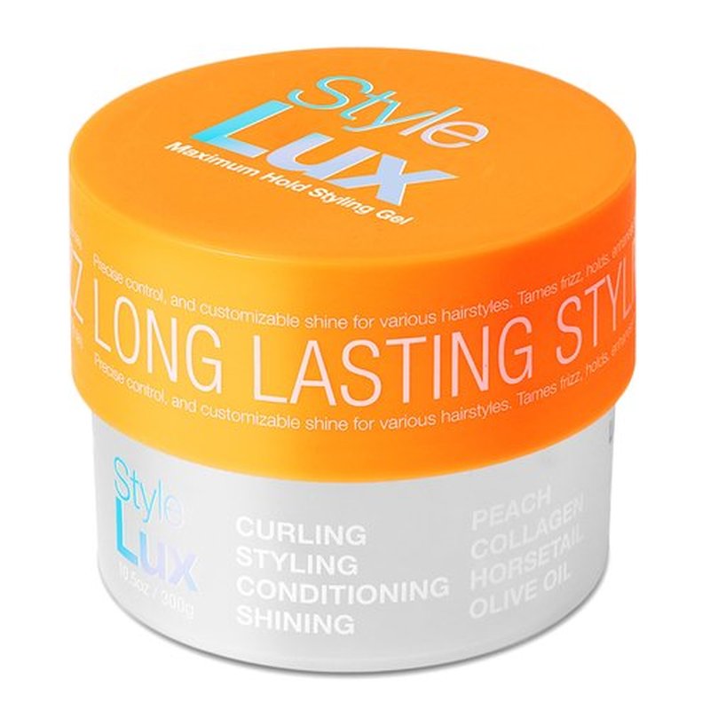 Lux Collection Style Lux for Twists Locs Braids with Castor Oil, Keratin, Biotin, and Olive Oil - Naturally Derived, Extreme Holding Frizz Free, 10.58 Ounce, Peach