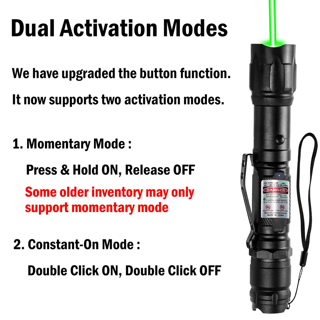 [Professional] Rechargeable Green Laser Pointer High Power Green Beam Light Long Distance Range for TV/LED/LCD Screens Tactical Flashlights Presentation Office/Outdoors/Astronomic/Construction [003]