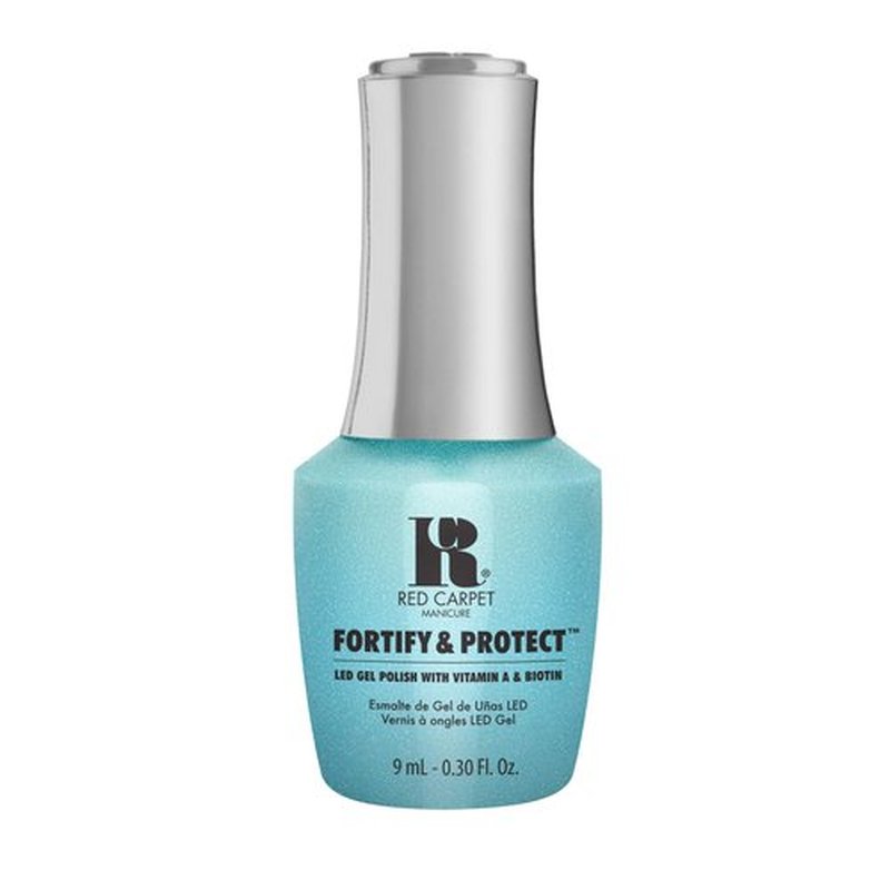 RC Red Carpet Manicure Fortify & Protect LED Gel Nail Color - Long-Lasting, Vibrant, Professional Quality, High Shine, Chip-Resistant - Infused with Vitamin A & Biotin (Blinged Out, 0.3 Fl Oz)