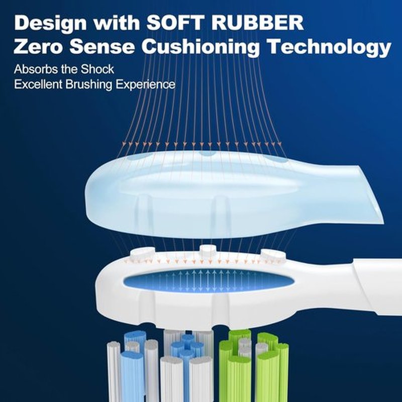 DailyWhite 8 Pack Replacement Brush Heads for Philips Sonicare - Superior Clean, White